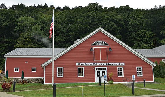 The new Grafton Village Cheese Company showcase factory and sales room is on State Route 30 just outside of Brattleboro.