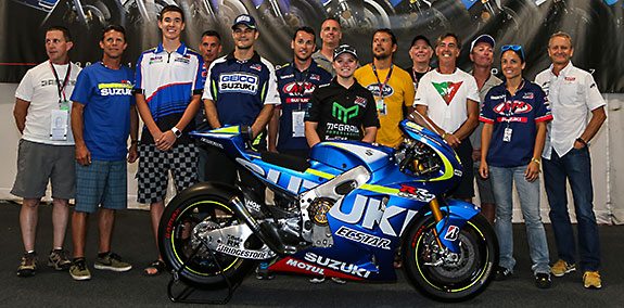 Suzuki honored a list of riders who have raced Suzuki GSX-Rs and won at the national and world level over the last 30 years.