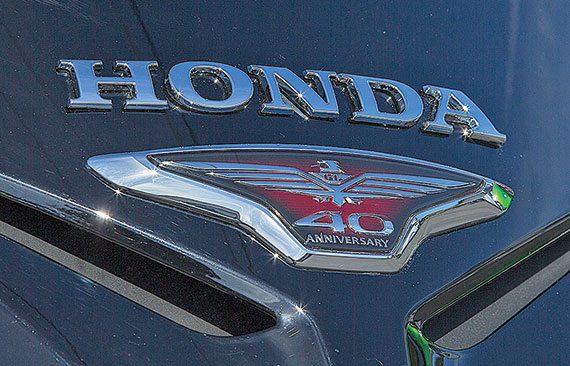Honda’s Gold Wing GL1800 celebrates its 40th anniversary this year, and all 2015 models feature special badging and emblems