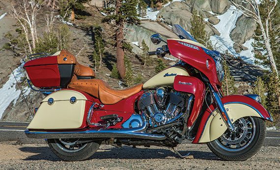 Two-tone Indian Motorcycle Red/Ivory Cream is stunning and adds $1,200 to the price.