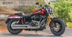 The High Output Twin Cam 103 V-twin is now standard in most Softail and Dyna models, such as the Fat Bob (shown).