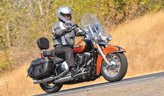 In addition to the High Output Twin Cam 103, the Heritage Softail Classic gets cruise control and refreshed styling.