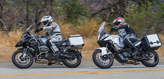 While the KTM’s engine outguns the BMW’s by a fair margin, we felt the BMW handled a little more surely on- and off-road.