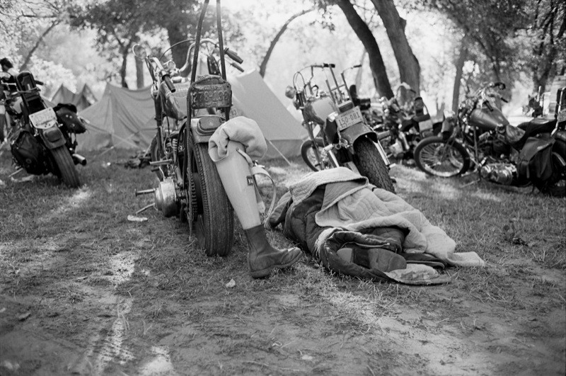 Photographer Michael Lichter’s annual art show, Motorcycles as Art, included this image of City Park from his first Sturgis experience in 1979