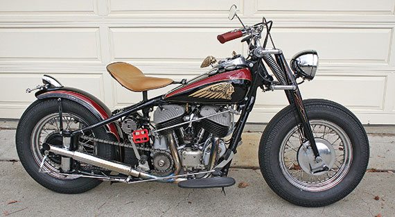 Year/Model: 1947 Indian Chief, well bobbed; Owner: Ted Murray, San Luis Obispo, California.