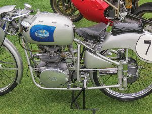 This little 125cc racer, a 1951 Mondial Bialbero Gran Prix, won Best of Show—deservedly. 