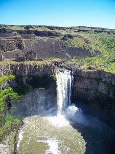 Palouse Falls, created when the Missoula Floods changed the course of the Palouse River.
