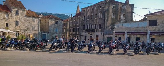 Our group stops for coffee in another picturesque Adriatic town.