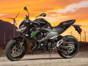 Available in Metallic Spark Black/Flat Ebony only, the Kawasaki Z800 ABS is a 49-state model that will not be sold in California.