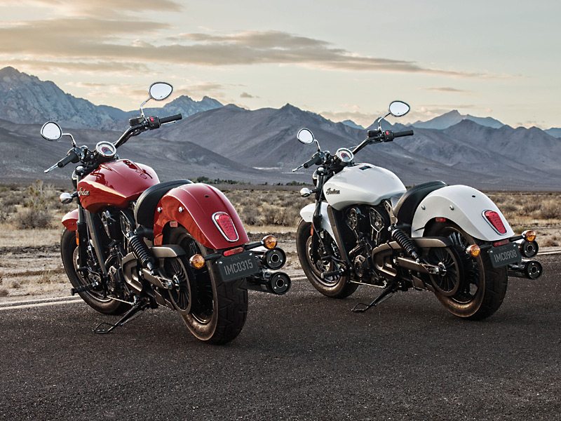 2016 Indian Scout Sixty in Indian Motorcycle Red and Pearl White
