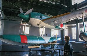 This Japanese seaplane is on display at the National Museum of the Pacific War in Fredericksburg, which is next to the Admiral Nimitz Museum.