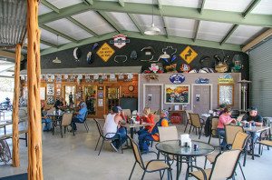 The Bent Rim Grill, near Leakey, caters to riders with its motorcycle décor.