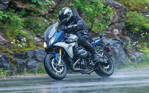 You’ve already got anti-lock brakes and traction control working for you—raise the screen, crank up the heated grips, select the Rain engine mode and let it rain….