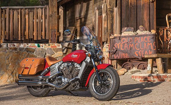 Indian’s pretty Scout is lighter, slimmer, lower and easier to ride than its bigger Chief models, but still offers plenty of comfort and power. (Photos by Kevin Wing)