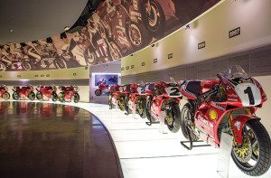 We overnighted in Borgo Panigale and toured the Ducati factory and museum. The chronology of championship-winning race bikes on display is impressive.