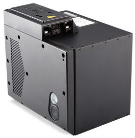 The Zero’s air-cooled AC motor is much smaller than the battery pack (pictured), which takes up the space normally occupied by a gas-powered engine and transmission.