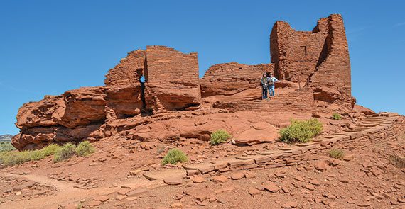 The Wukoki Pueblo, the largest and best preserved ruin in Wupatki National Monument, has remarkable mansonry craftsmanship.