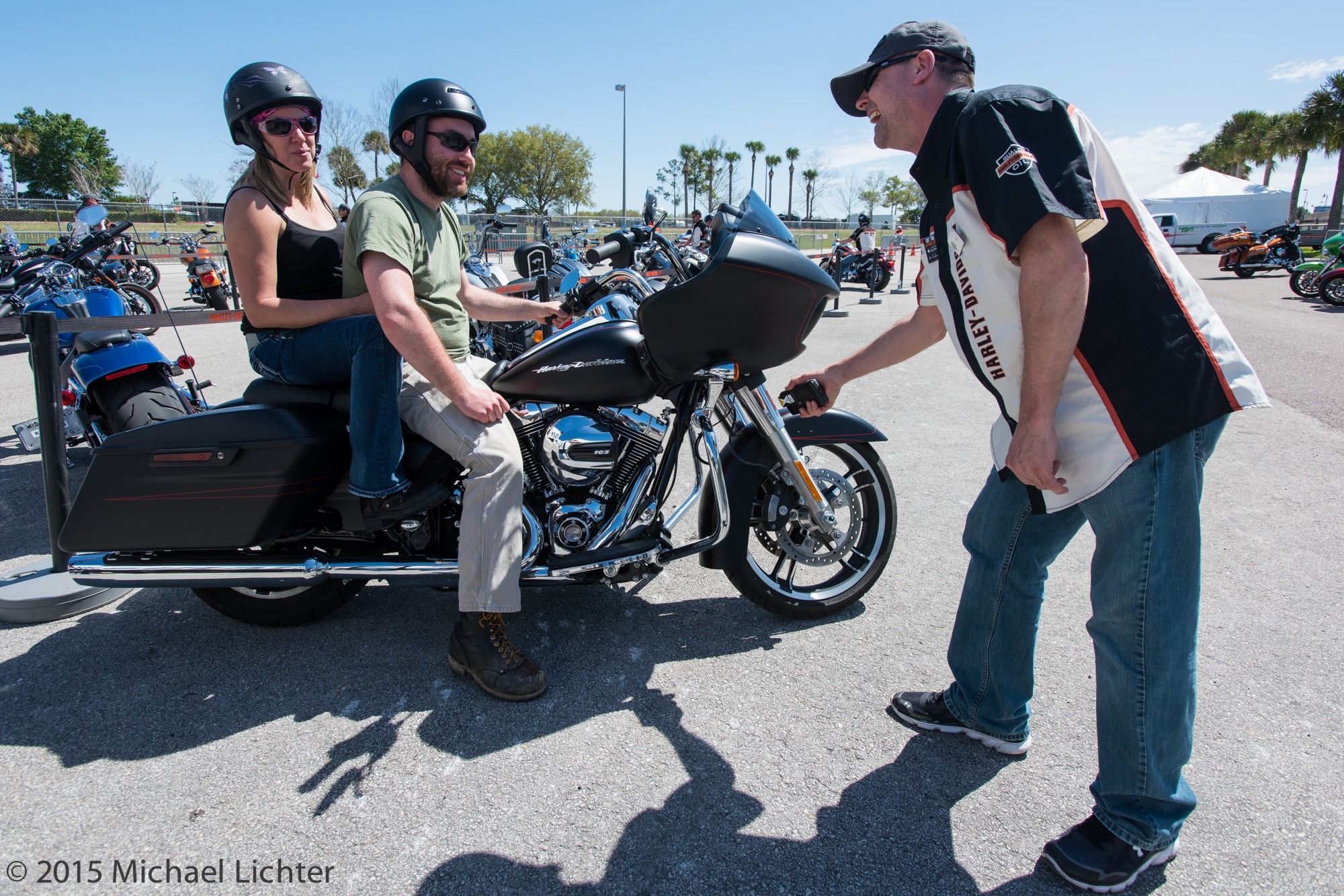 Daytona Beach Bike Week 2015. FL, USA. Monday March 9, 2015. Photography ©2015 Michael Lichter.
