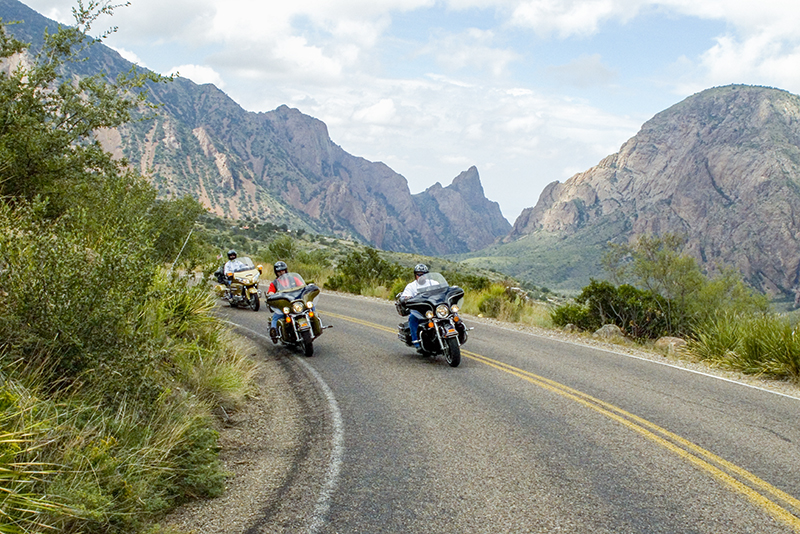 Big bikes enjoying the winding River Road in Big Bend. (Photo: Brewster County Tourism)