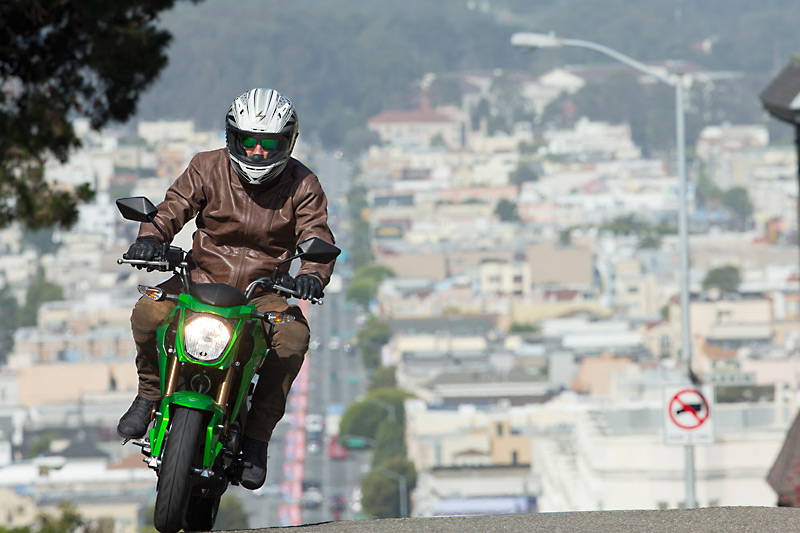 Z125 Pro by the numbers: 135 mpg, 225 pounds wet, 45 mph top speed (more or less).
