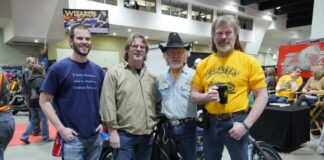 The Smith boys! (L.–r.) Donnie’s son Jake and Donnie’s brothers Mike, Happy and Greg