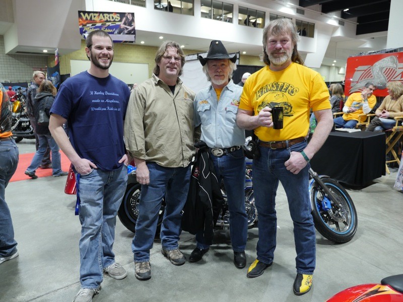 The Smith boys! (L.–r.) Donnie’s son Jake and Donnie’s brothers Mike, Happy and Greg