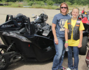 Star Kelly (right) gets ready to ride at the Chicagoland - Wisconsin event on July 17. (Photo: Ride For Kids)