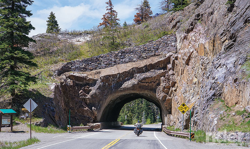 Ducking through tunnels on the "Million Dollar Highway" (U.S. Route 550).