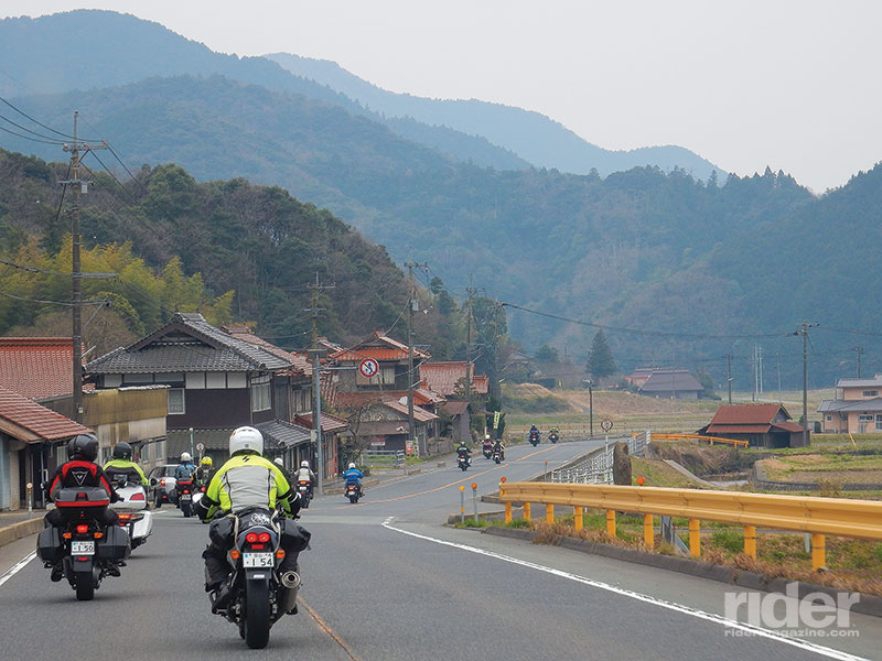 We rode as a group through the Japanese countryside, heeding the typically low speed limits for the most part. 