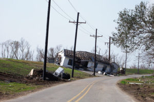 When the areas behind levees filled up with water that churned like a washing machine, houses were lifted off their foundations and ended up in unexpected places.