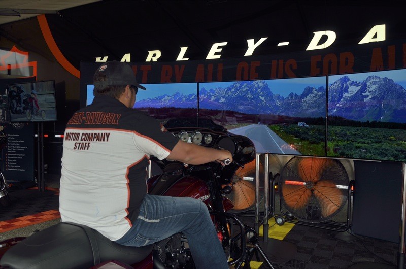 The large, touch-screen command center controls music, communications, and navigation on the Project Rushmore bikes