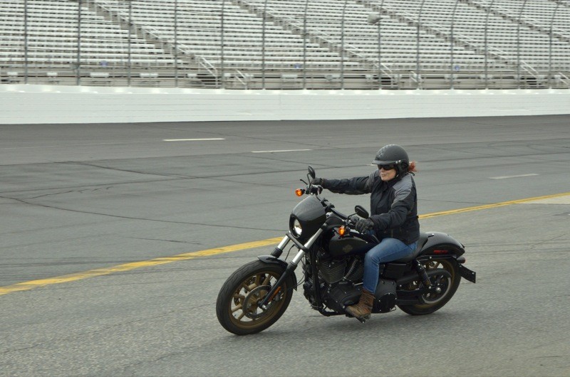 Shadow makes a few circuits on the New Hampshire Motor Speedway track