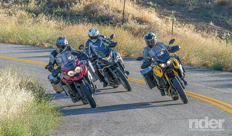 This trio of 1,200cc, shaft-driven, 600-plus-pound adventure bikes can take you almost anywhere you want to go, within reason. (Photos: Kevin Wing)