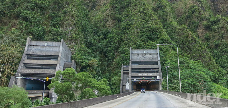 The grand Tetsuo Harano Tunnel cuts through the island’s defining mountain range. 