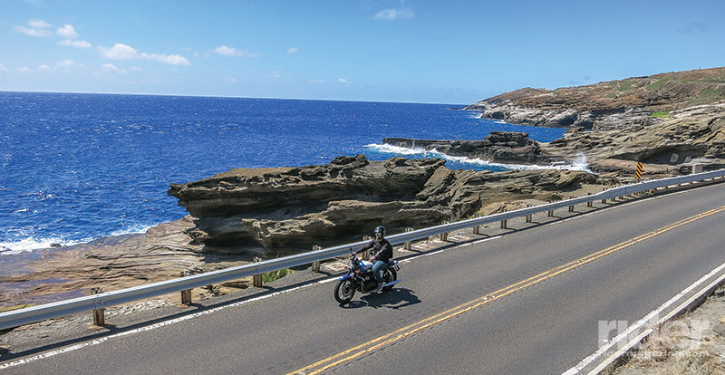 The ride along the rocky southern tip of the island leaves no doubt of the power of the Pacific. 