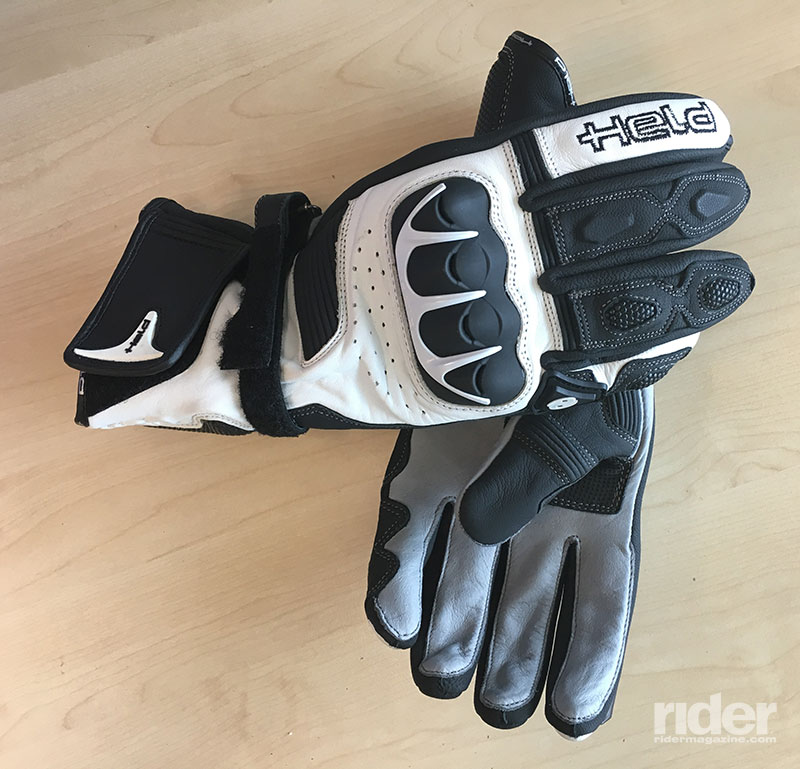 Don't skimp on hand protection! Your gloves should be protective as well as comfortable, allowing you excellent tactile feel while being robust enough to protect you in a fall. I chose the Evo Thrux from Held, with its Kevlar lining, Schoeller reinforcements and soft, supple kangaroo skin palm.