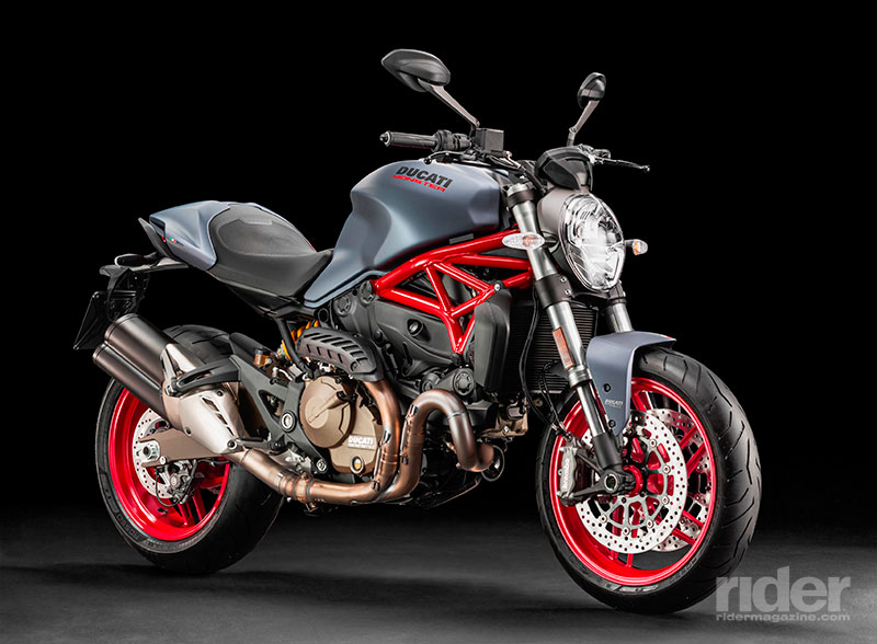 2017 Ducati Monster 821 in the new Dust Gray color scheme.