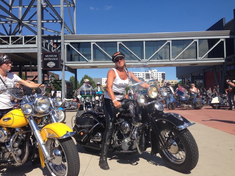 The lady and her Panhead