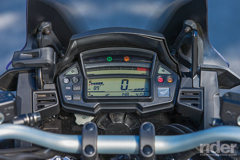 The Honda’s traction control can be turned off but its ABS cannot. Its all-digital instrumentation is the most basic of the bunch.
