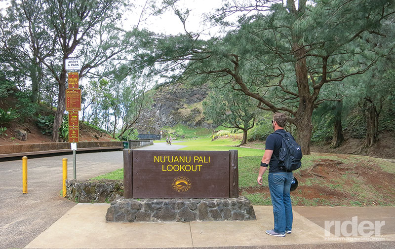 Our first stop on the tour is the Nu’uanu Pali Lookout.