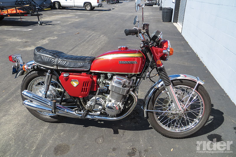 Winter rides his personal 1970 Honda CB750 Four regularly. It was on display in the Petersen Museum for several years.