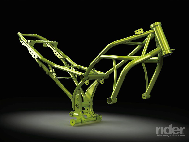 A new high-tensile steel frame offers strength and light weight.