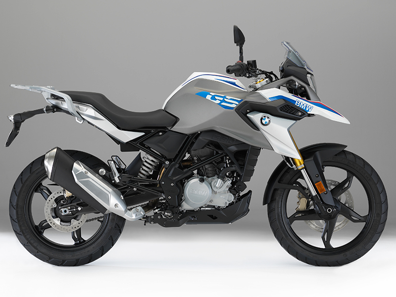 The 2017 BMW G 310 GS has a 19-inch front and 17-inch rear wheel and 7.1 inches of front/rear suspension travel.