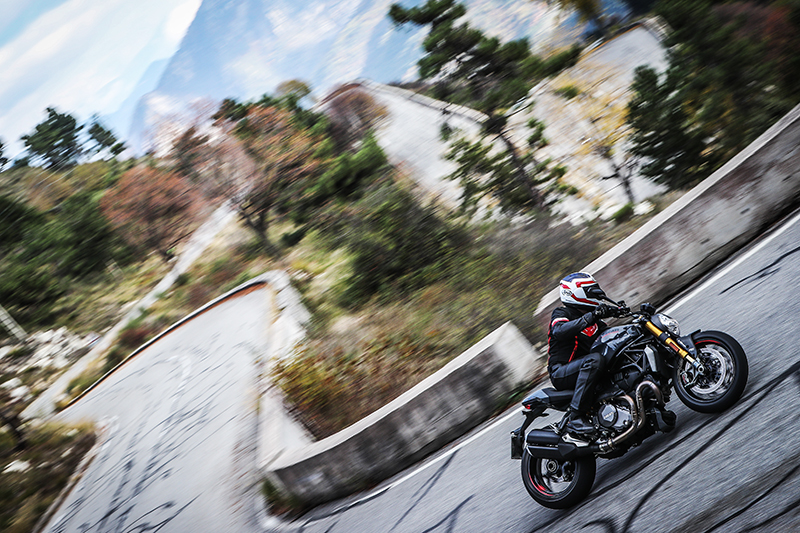 The Ducati Monster 1200 S felt right at home on the serpentine roads of the Maritime Alps.