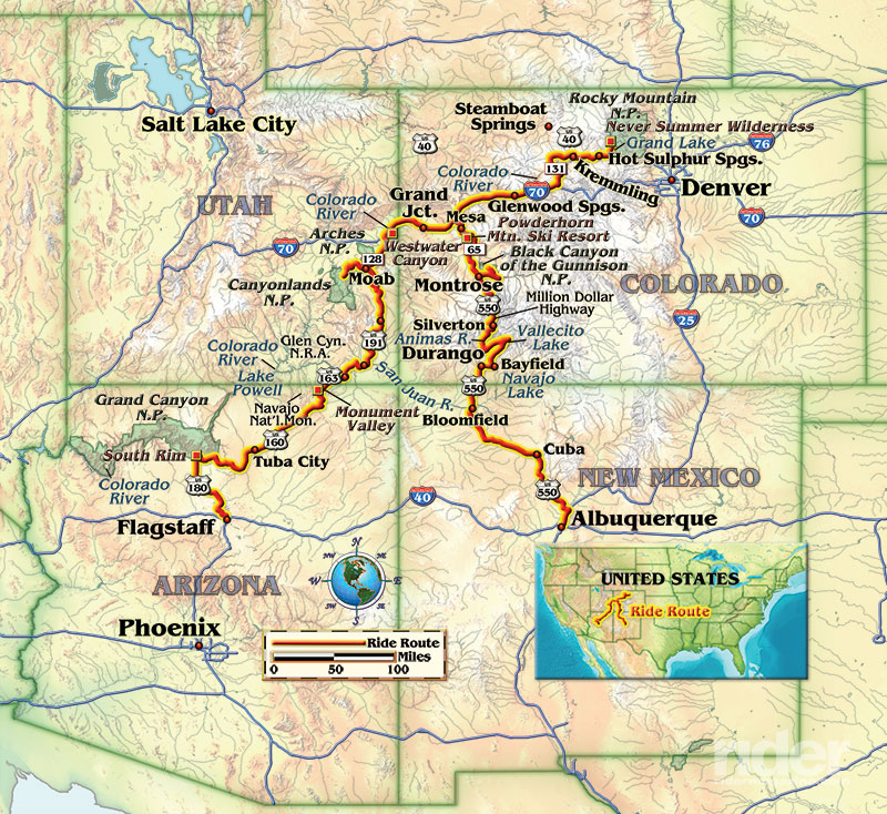 Map of the route taken, by Bill Tipton/compartmaps.com.