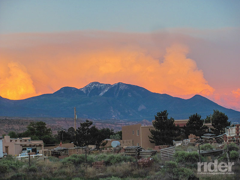 Fiery sunset near Moab, Utah