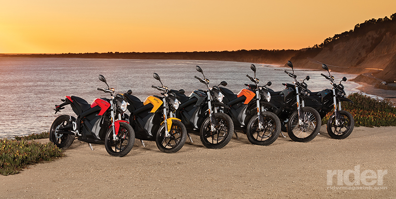 2017 Zero Motorcycles lineup. (Photos: Zero Motorcycles)