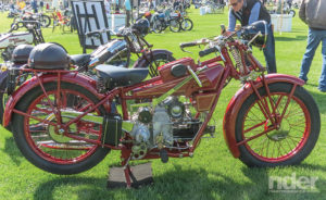 Anybody looking for a sporting big single in 1929 could have chosen this Moto Guzzi Sport 500, with a neat little box on the gas tank to hold those metric tools. 