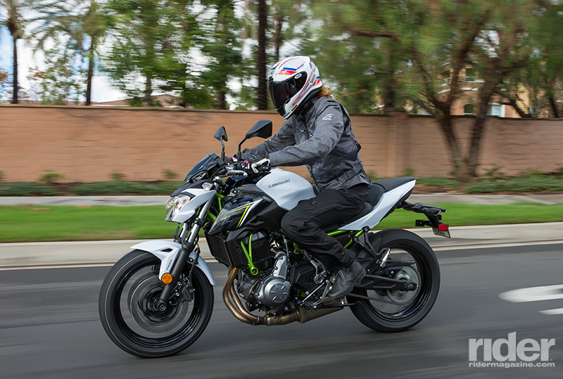 The 2017 Kawasaki Z650 is an all-new machine, featuring a lightweight, high-tensile steel trellis frame, a revamped 649cc parallel-twin engine and sporty, yet comfortable ergonomics. (Photos: Kevin Wing)