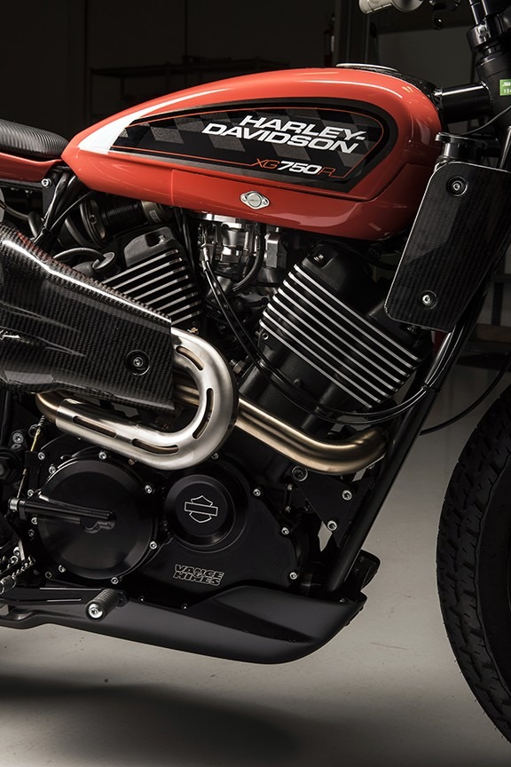 Photos of the new Harley Davidson 750 Flat track bike at Vince and Hines in Indianapolis Indiana on April 27th 2016.